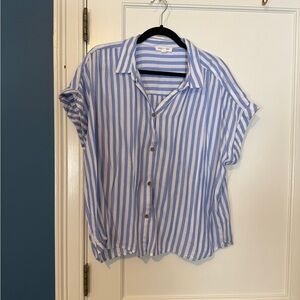 Beachlunchlounge Blue and White Striped Shirt
